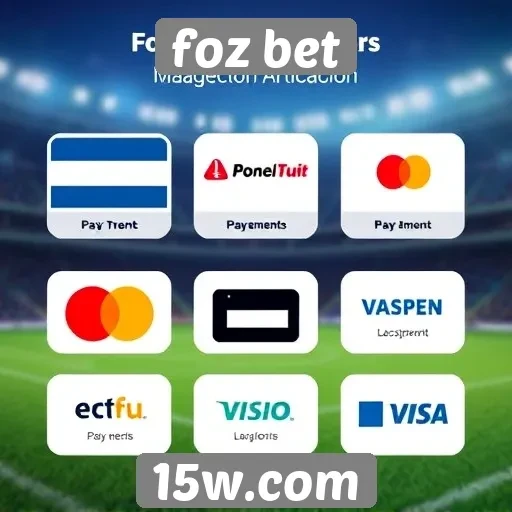 Principais métodos de pagamento disponíveis no Foz Bet